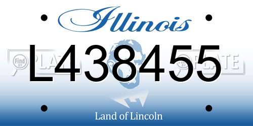 L438455 Illinois License Plate