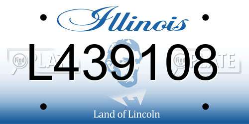 L439108 Illinois License Plate