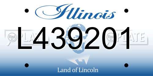 L439201 Illinois License Plate