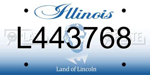 L443768 Illinois License Plate