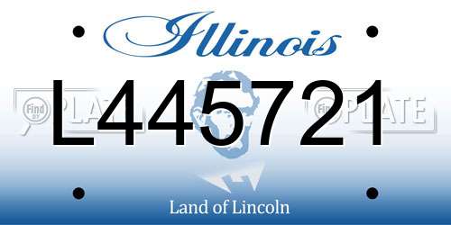 L445721 Illinois License Plate