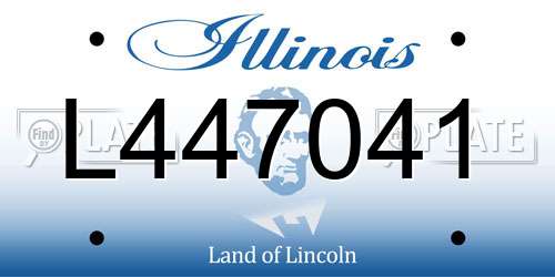L447041 Illinois License Plate