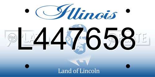L447658 Illinois License Plate