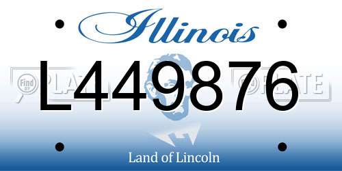 L449876 Illinois License Plate