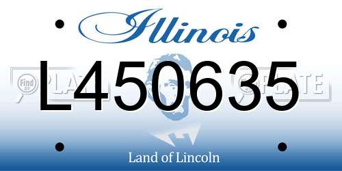 L450635 Illinois License Plate