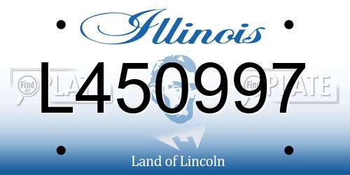 L450997 Illinois License Plate