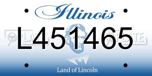 L451465 Illinois License Plate