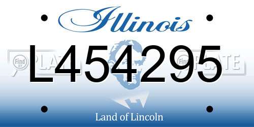 L454295 Illinois License Plate