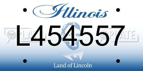 L454557 Illinois License Plate