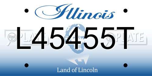 L45455T Illinois License Plate