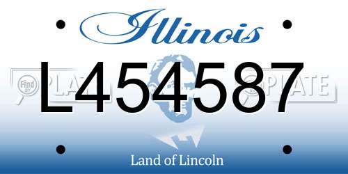 L454587 Illinois License Plate