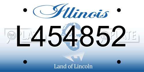 L454852 Illinois License Plate