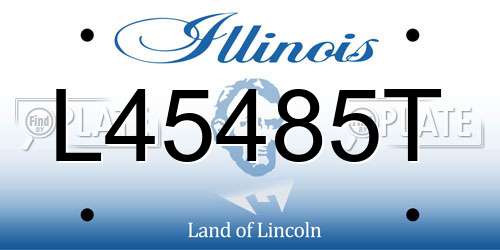 L45485T Illinois License Plate