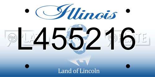 L455216 Illinois License Plate
