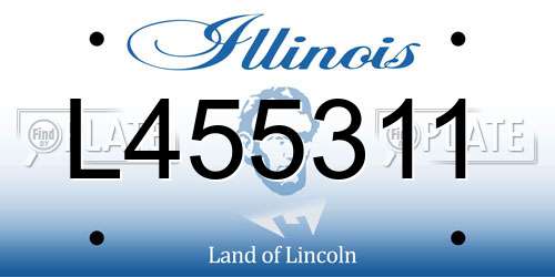L455311 Illinois License Plate