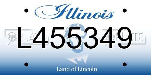 L455349 Illinois License Plate
