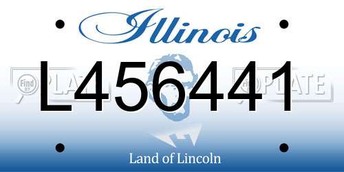 L456441 Illinois License Plate