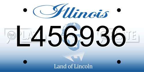 L456936 Illinois License Plate