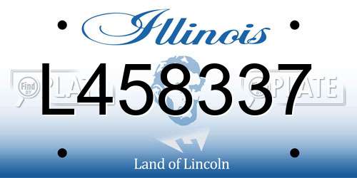 L458337 Illinois License Plate