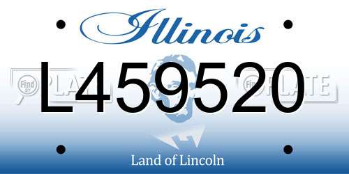 L459520 Illinois License Plate