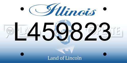 L459823 Illinois License Plate