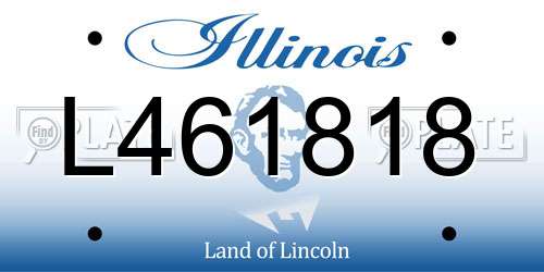 L461818 Illinois License Plate