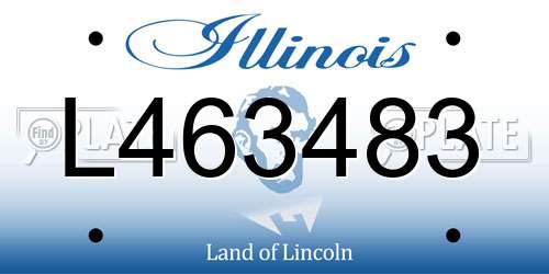 L463483 Illinois License Plate