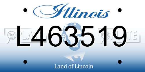 L463519 Illinois License Plate