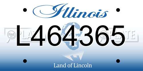 L464365 Illinois License Plate