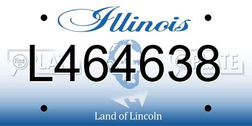 L464638 Illinois License Plate