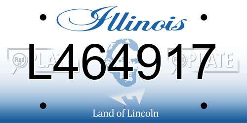 L464917 Illinois License Plate