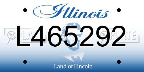 L465292 Illinois License Plate