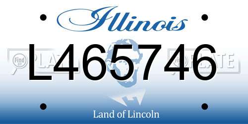 L465746 Illinois License Plate