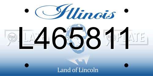 L465811 Illinois License Plate