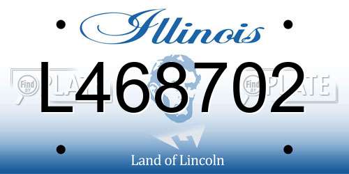 L468702 Illinois License Plate