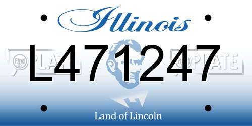 L471247 Illinois License Plate