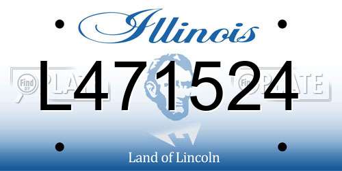 L471524 Illinois License Plate