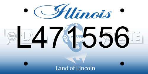 L471556 Illinois License Plate