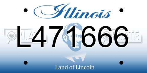 L471666 Illinois License Plate