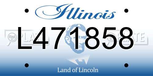 L471858 Illinois License Plate