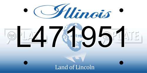 L471951 Illinois License Plate