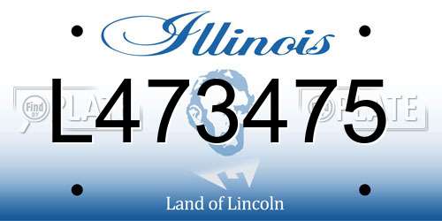 L473475 Illinois License Plate