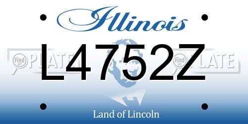 L4752Z Illinois License Plate