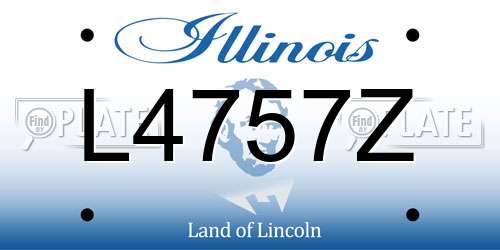 L4757Z Illinois License Plate