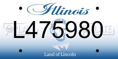 L475980 Illinois License Plate