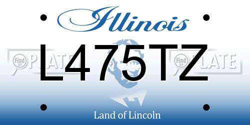 L475TZ Illinois License Plate