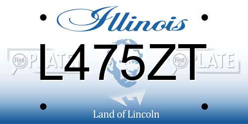 L475ZT Illinois License Plate