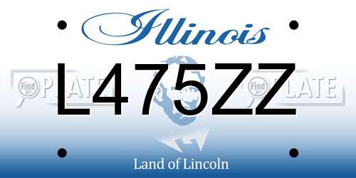 L475ZZ Illinois License Plate