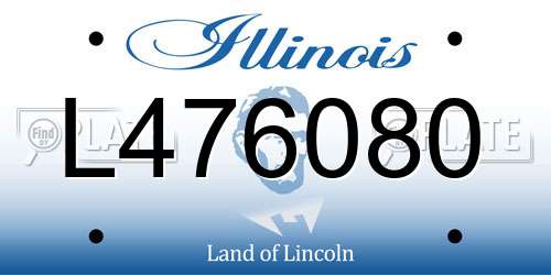 L476080 Illinois License Plate