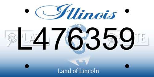 L476359 Illinois License Plate